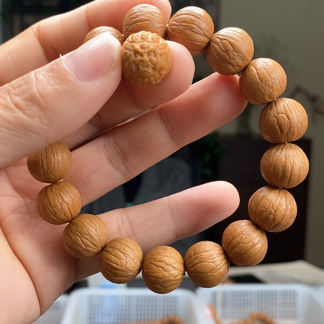 核桃手串/手链14.8聚宝盆同尺