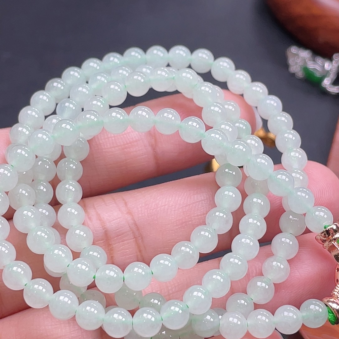 翡翠未镶嵌颈饰翡翠珠子