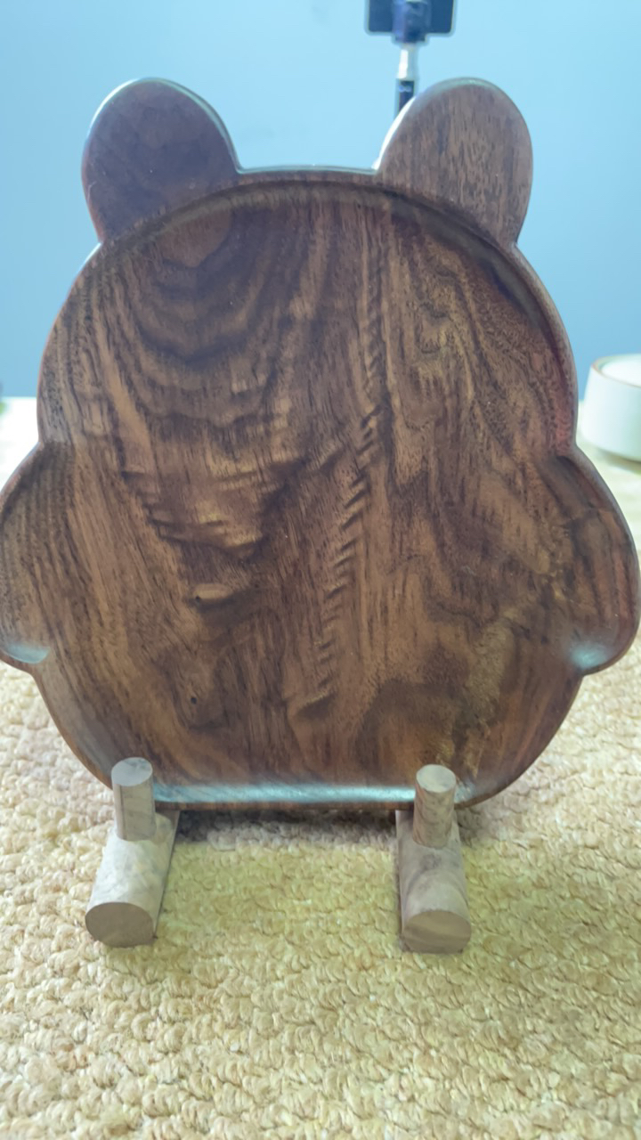 黑胡桃龙猫果盘(长21宽19)