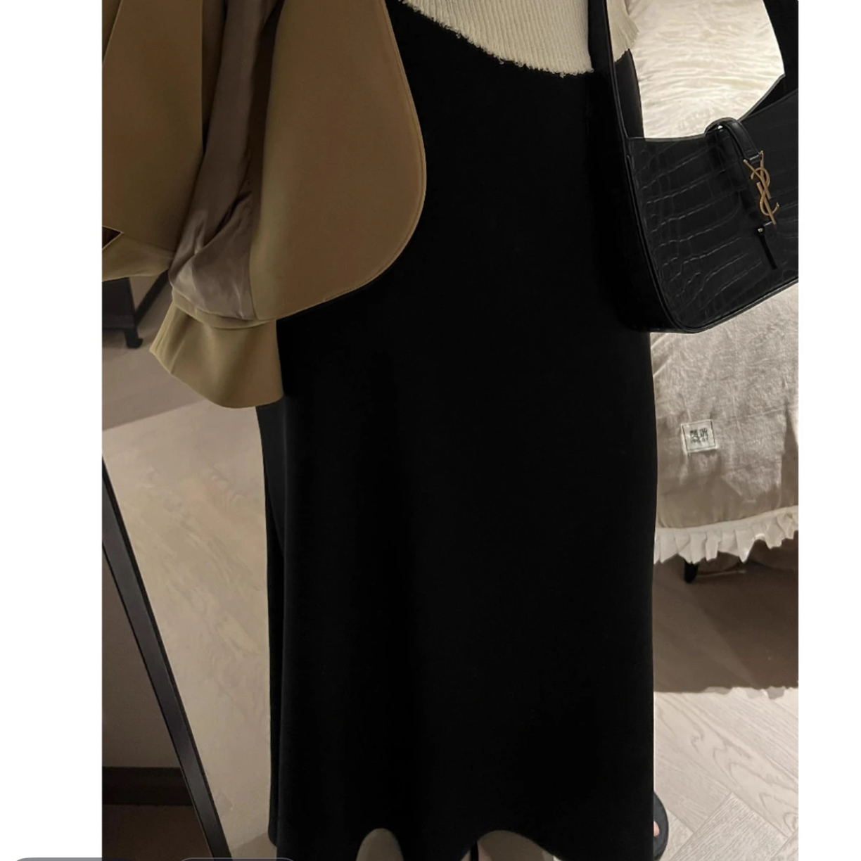 秋冬高品质高腰显瘦抗皱高弹力鱼尾裙半身长裙女时尚百搭