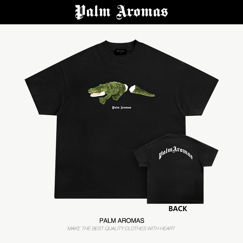 【清货】【削腚鳄】270G重磅纯棉短袖T恤小高领短袖T恤洗水定型T恤