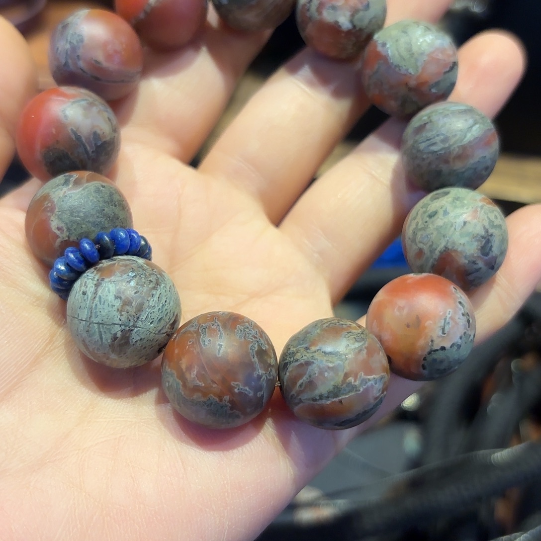 南红玛瑙合金手镯原创