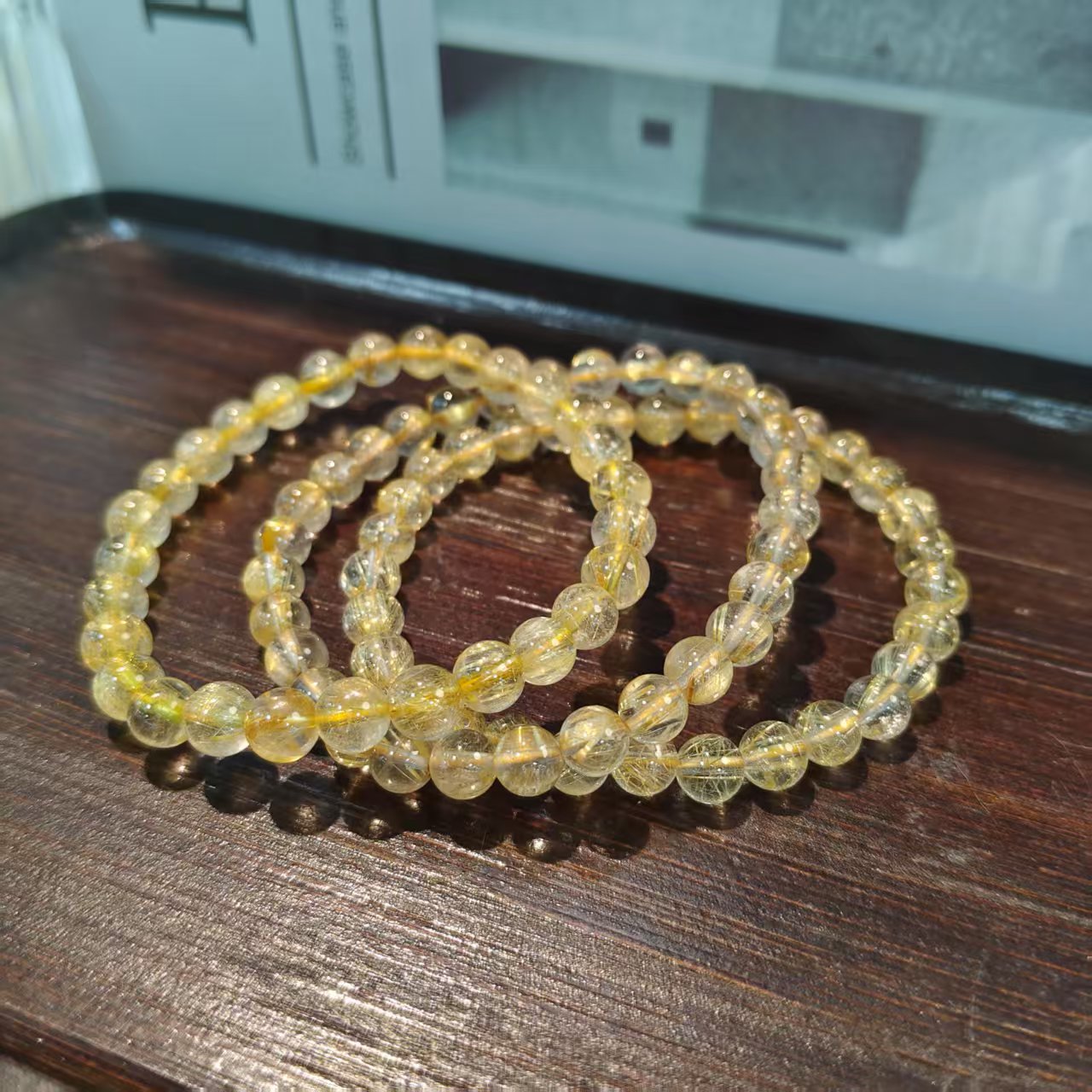 【书记甄选】天然金发晶单圈手链 多样式发一件 约 6mm CK4361