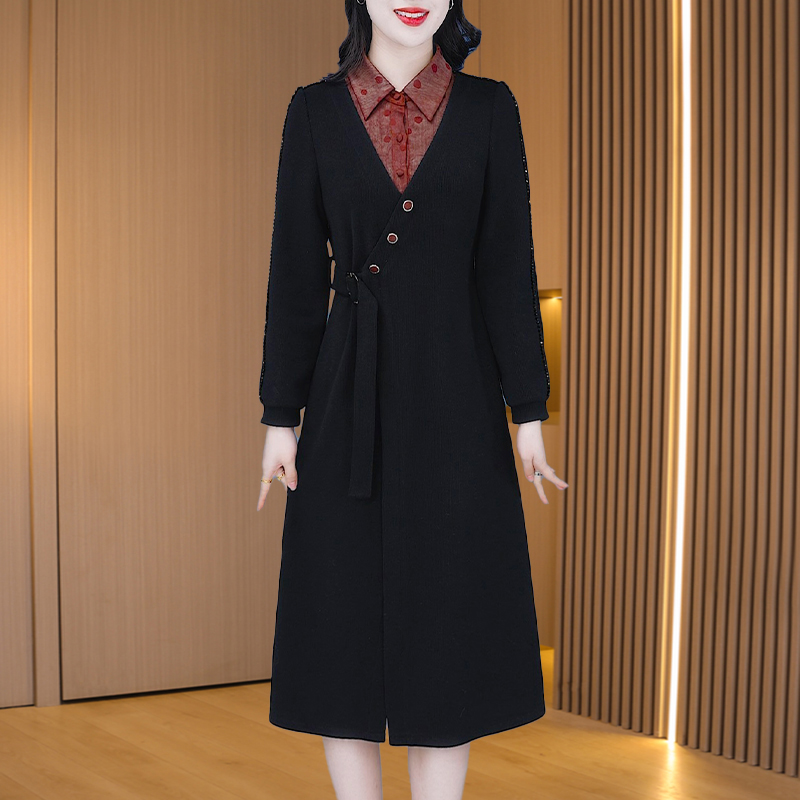 【连衣裙】24041优雅新款气质时尚大气减龄收腰显瘦连衣裙M-4XL-C