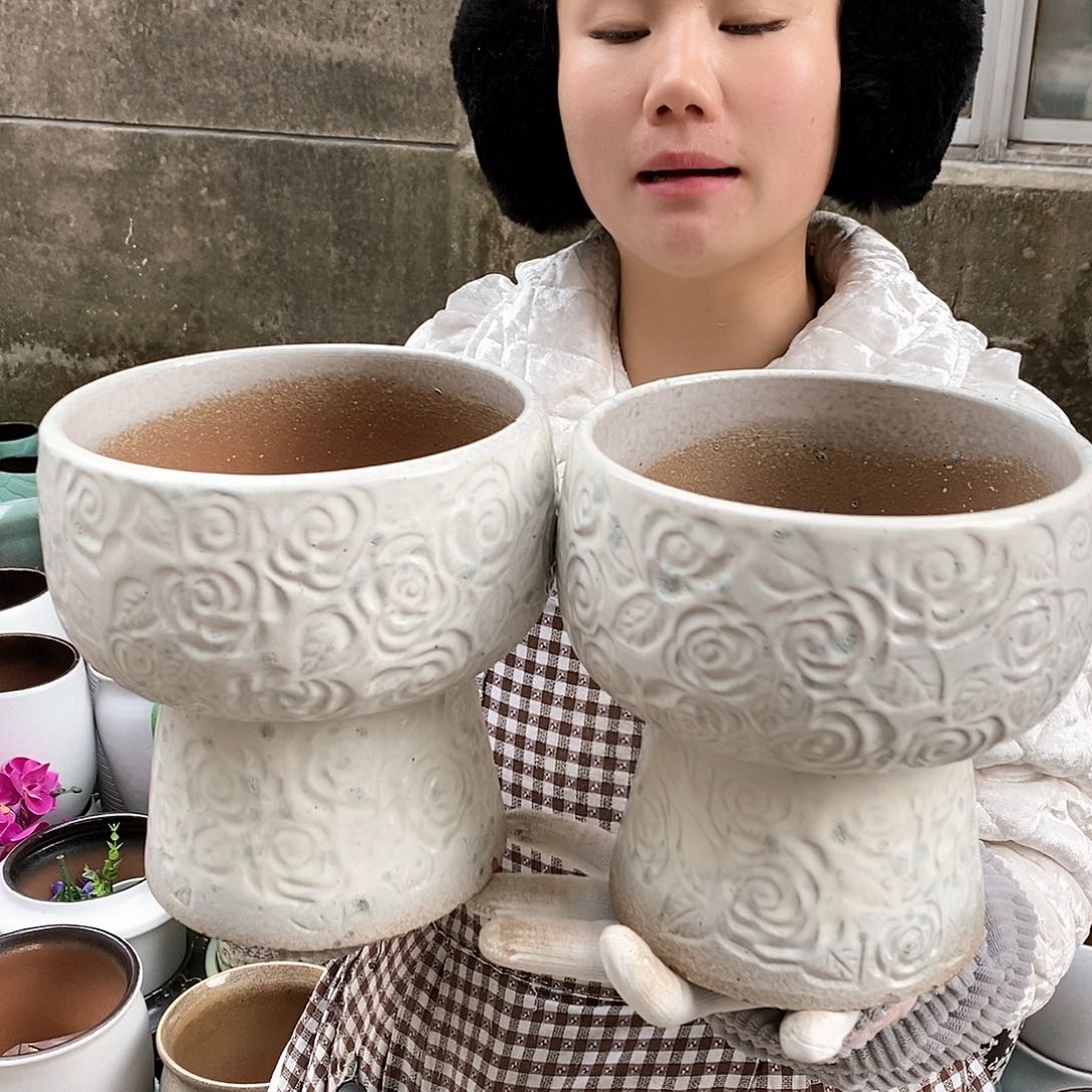 紫砂花盆正品口18高20