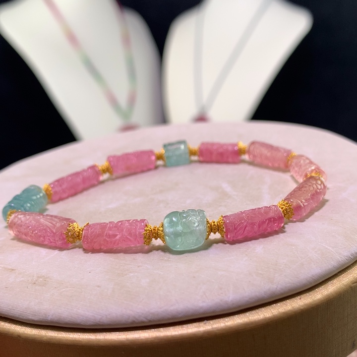 双色碧玺手链未镶嵌