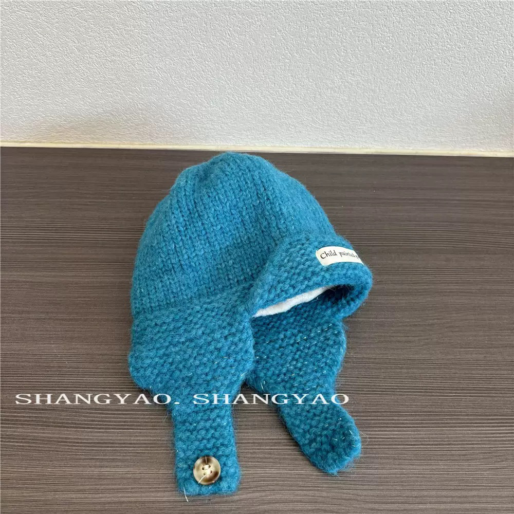 多巴胺宝宝护耳帽2025冬季韩可爱加绒保暖加厚针织雷锋毛线帽子潮