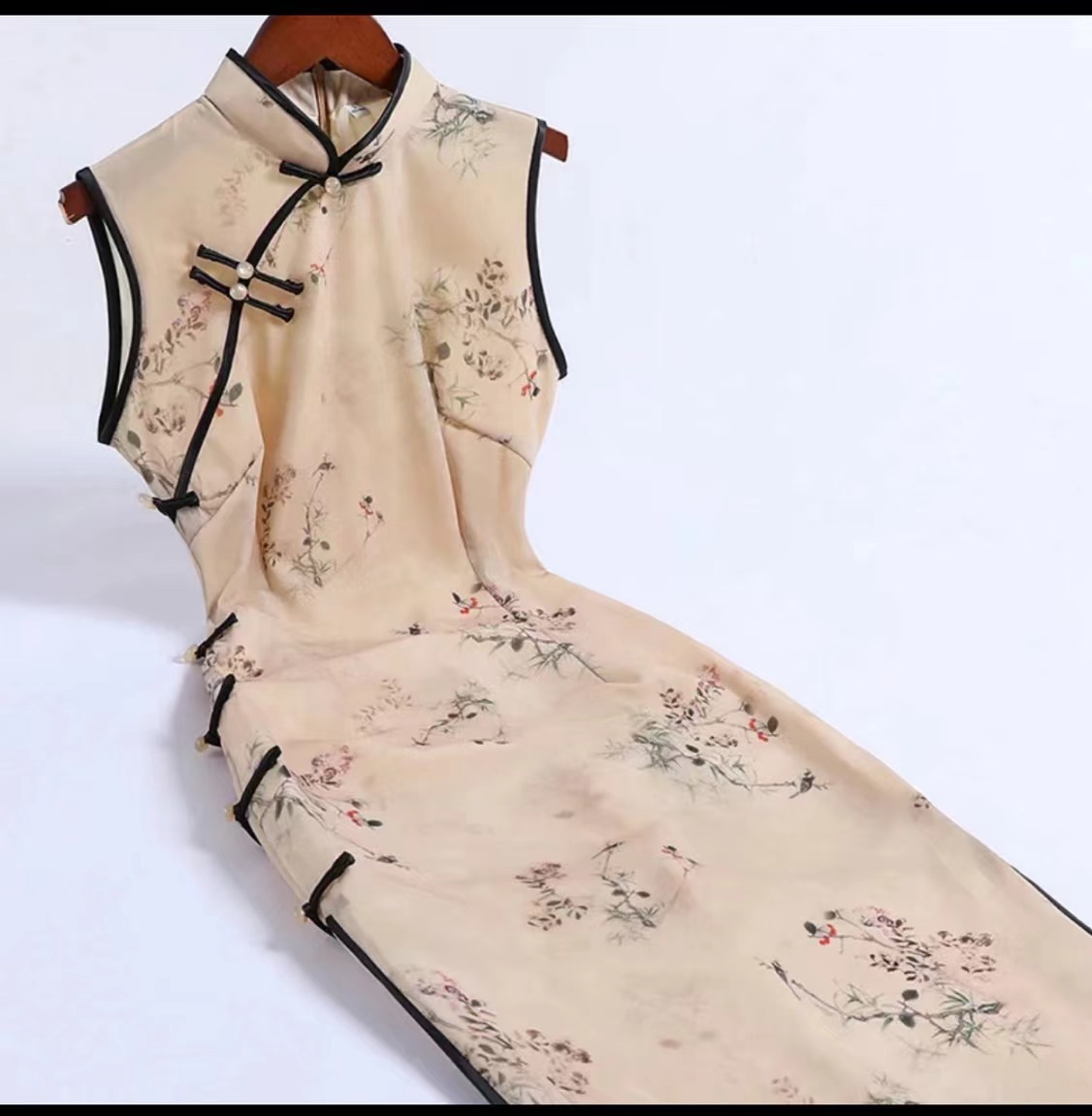 【花清梦】2024年新款女夏季复古中国风女装日常长款年轻改良连衣裙