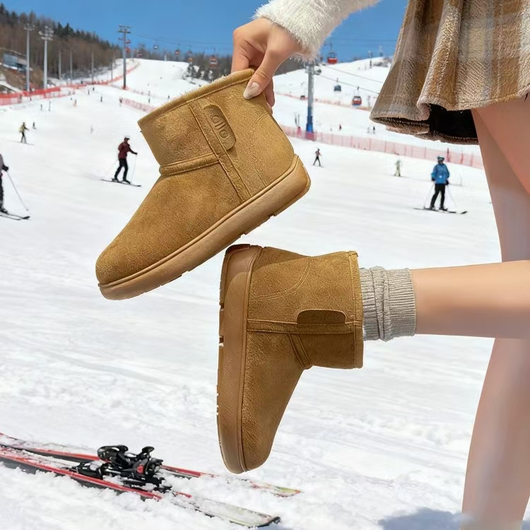 防滑圆头注压低跟保暖时尚雪地靴冬季雪地靴休闲C51