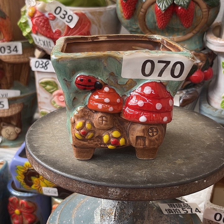 粗陶材质多肉花盆