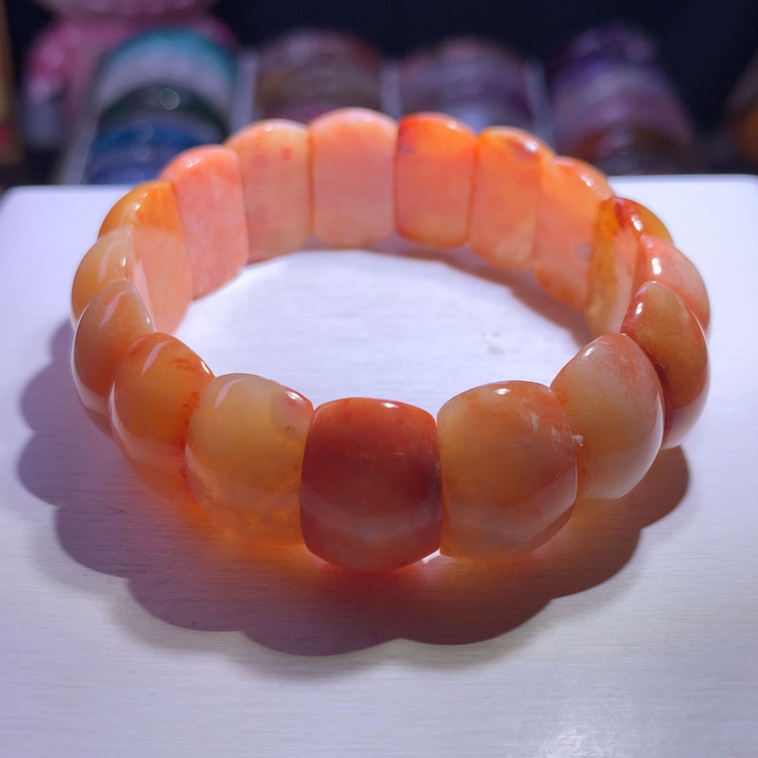 手串银S925镶嵌水晶珊瑚玉20.2