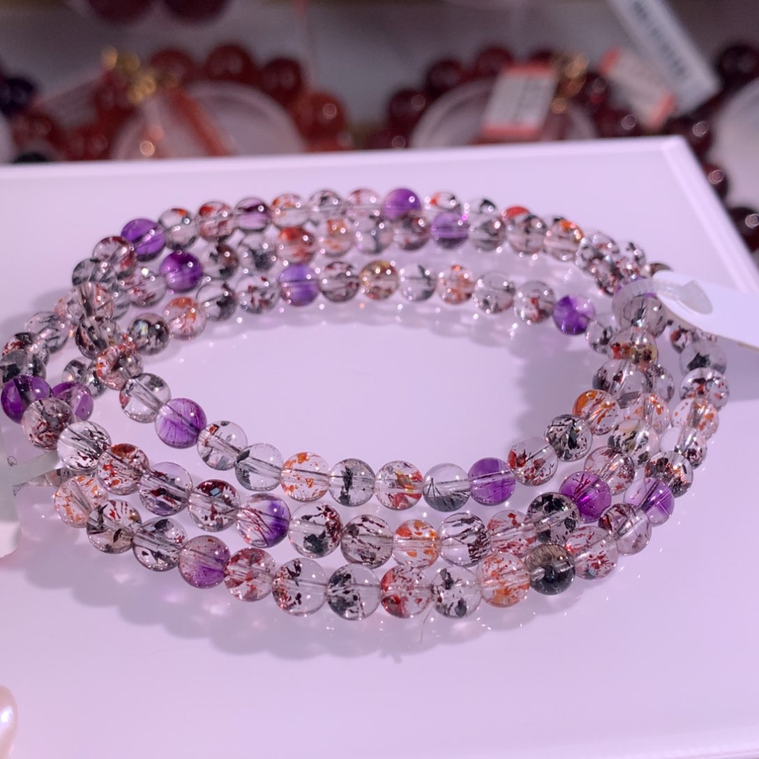 未镶嵌手链水晶毒液超七多圈 5mm