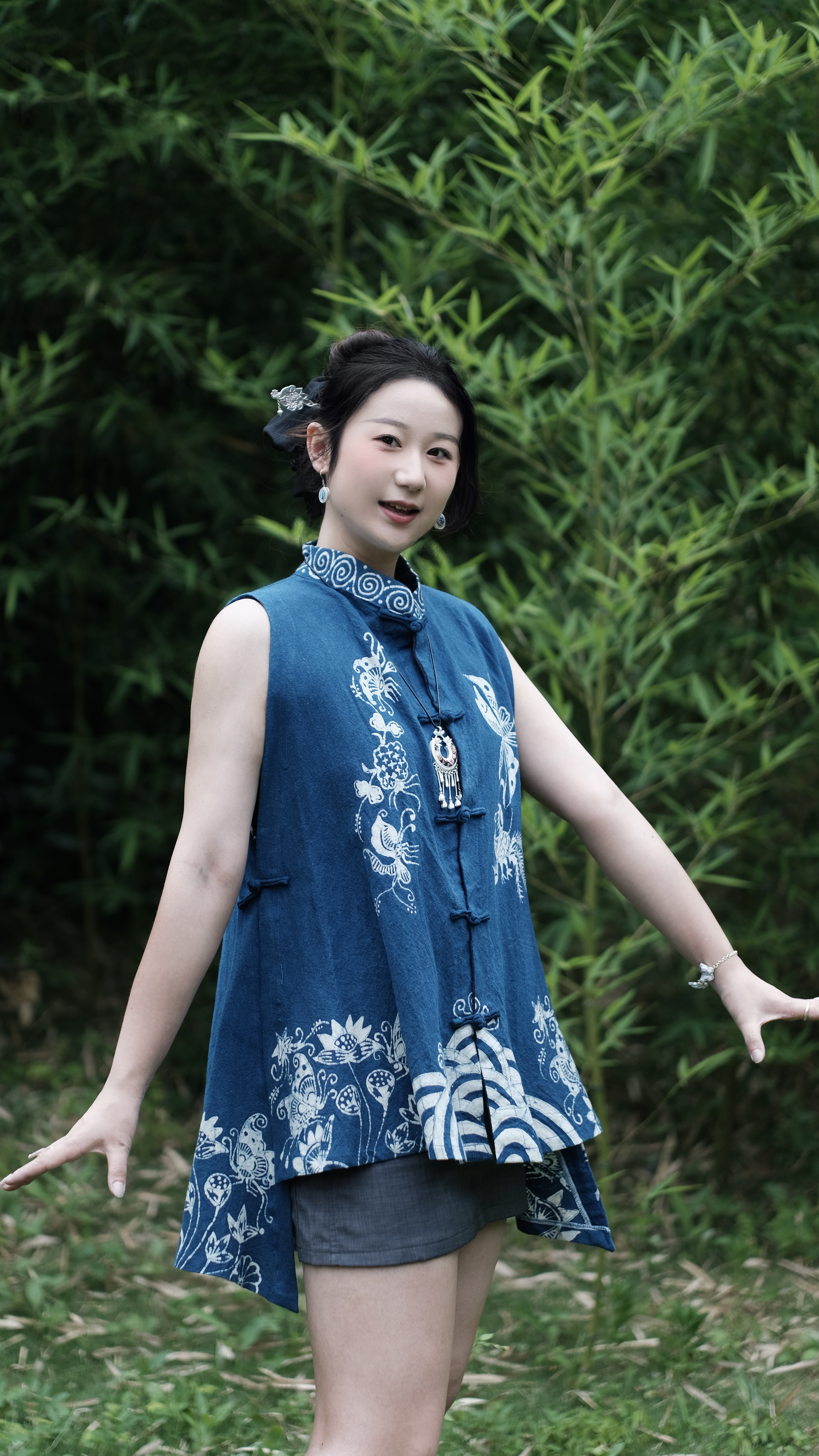 【非遗手工服饰】非遗好物民族风非遗蜡染无袖短款马甲外搭女款国风