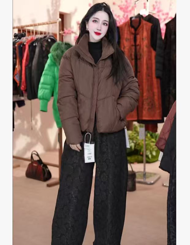 2025新款肯豆风棉服女短款立领百搭保暖棉衣冬季休闲外套