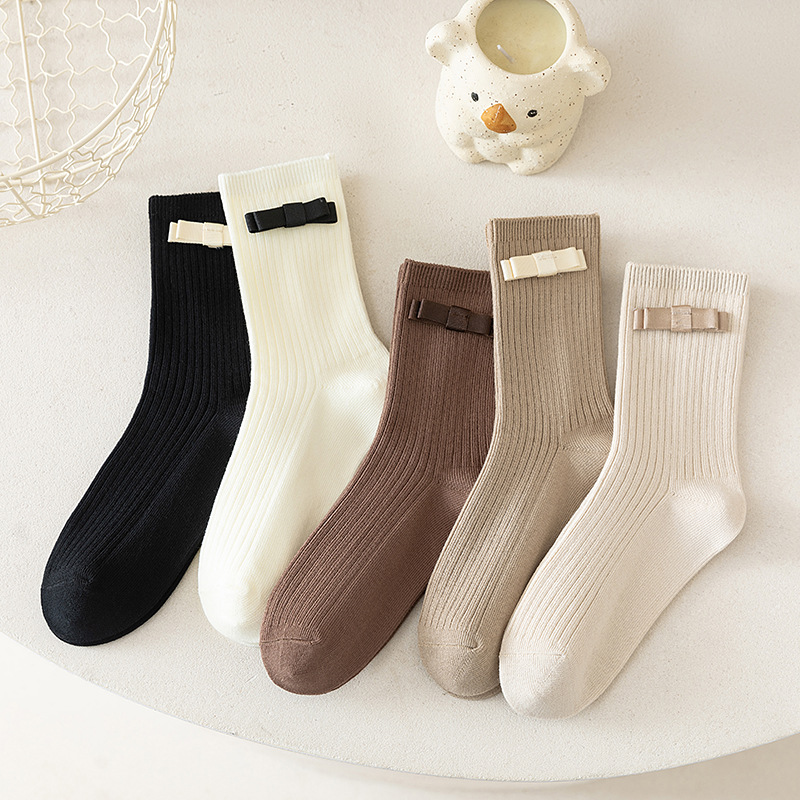 13紫色袜子女秋冬款加绒加厚中筒女袜中筒袜