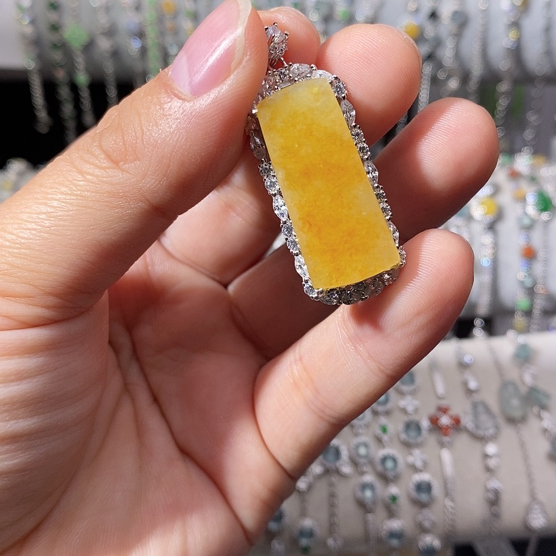 翡翠银S925镶嵌颈饰