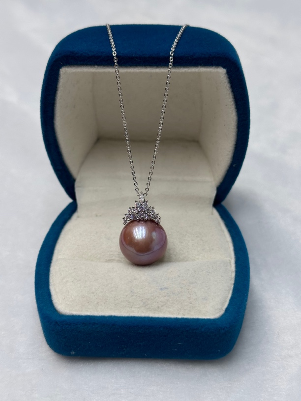 天然淡水珍珠14-15mm稀有巨无霸冰雪女王吊坠大颗耳环D883