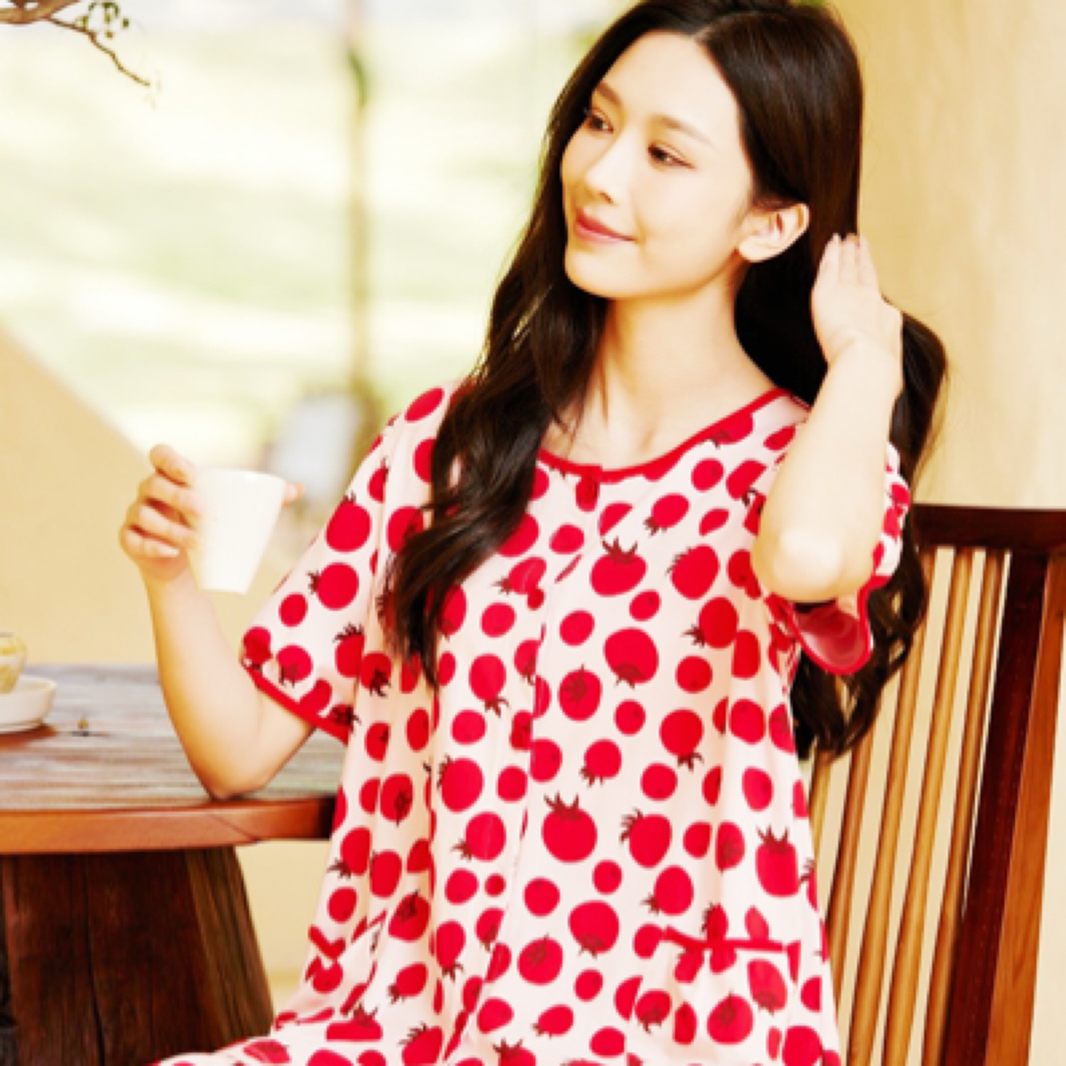 睡衣女士简约风甜美薄款短裤夏天家居服夏季家居服套装波点