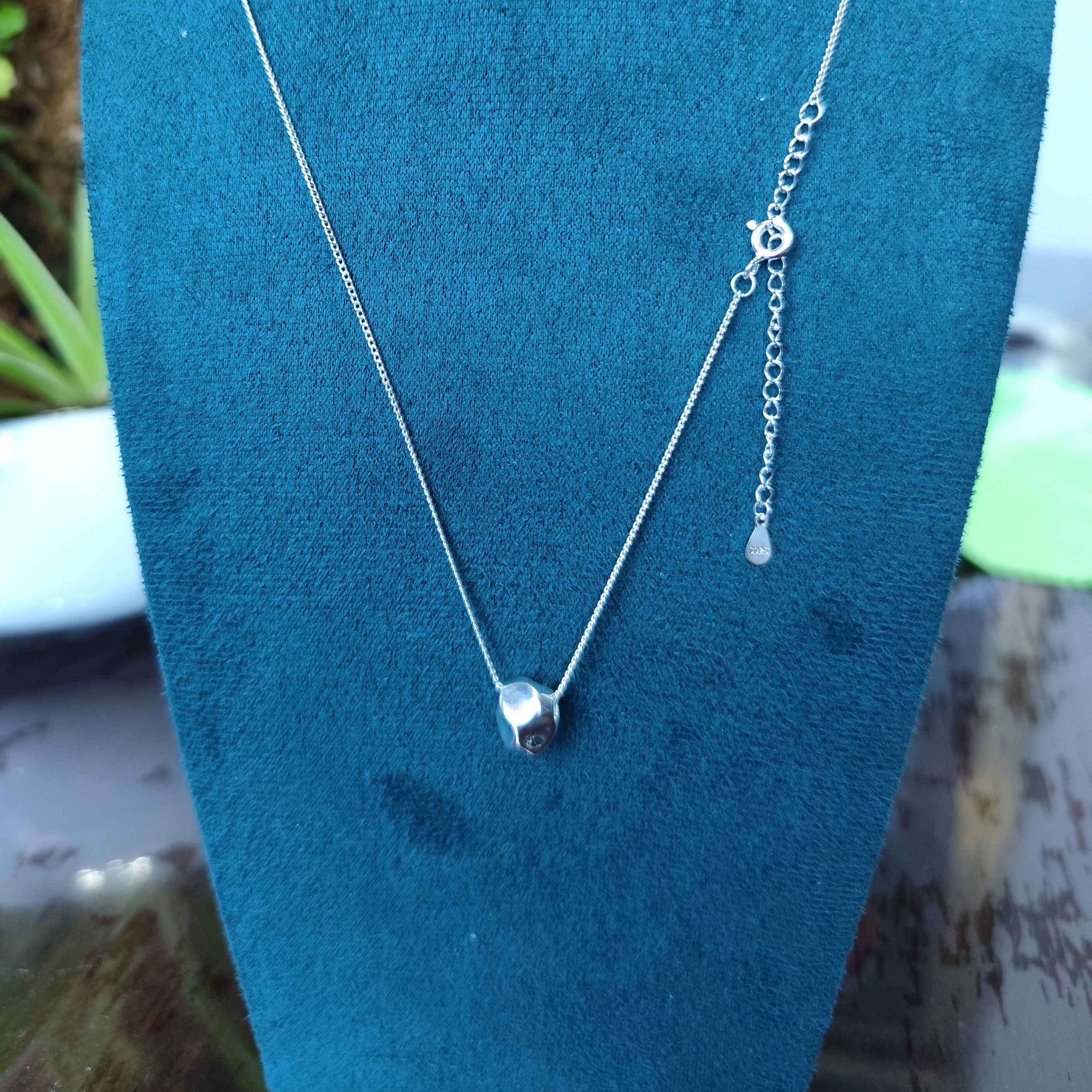 坠链均925银 喜公公 纯银项链 简约时尚项链