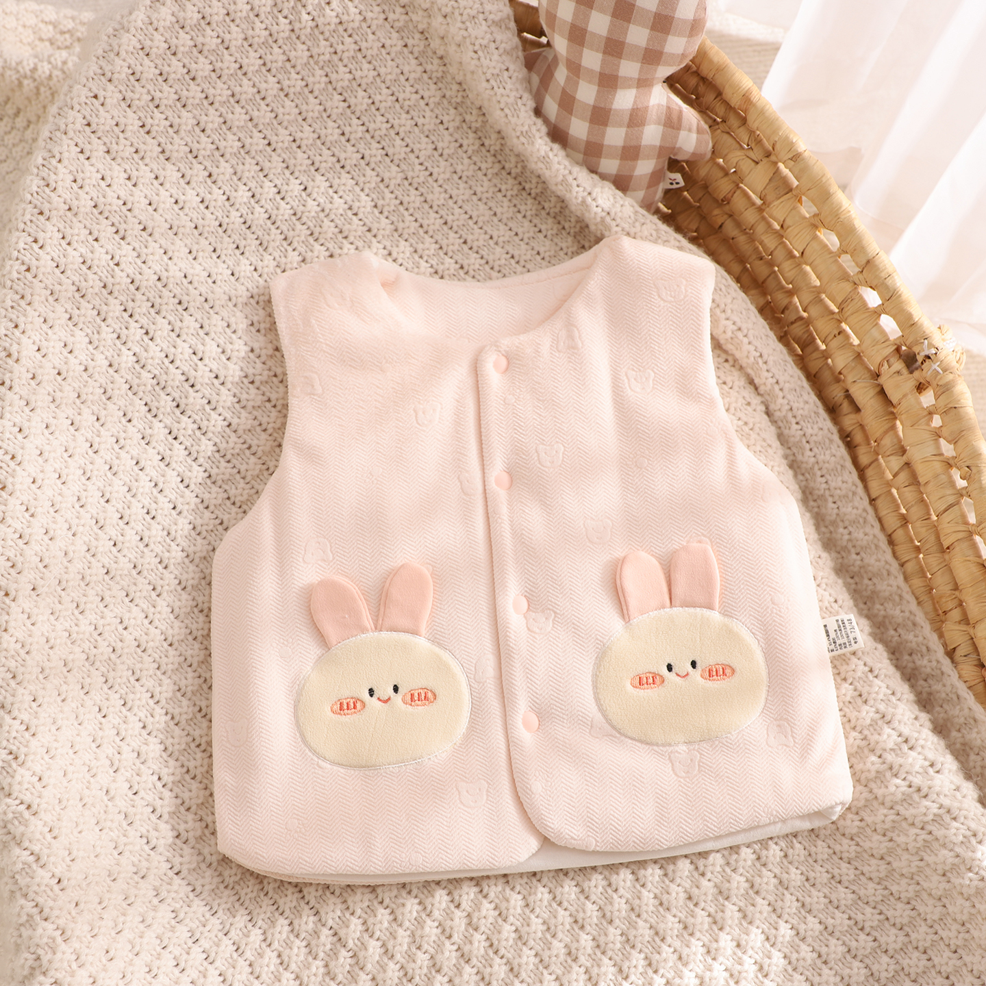 婴幼儿马甲2025新款男女宝宝加绒加厚背心外穿洋气保暖护肚夹棉