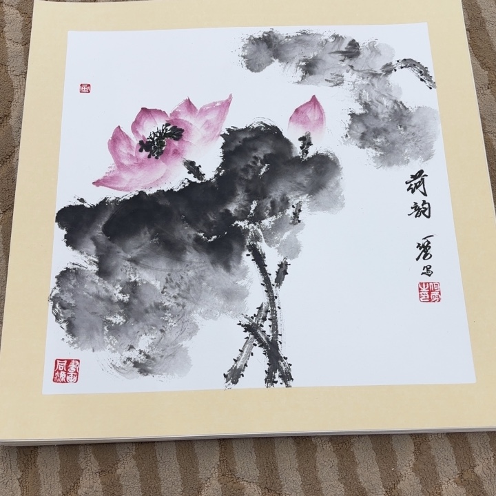 国画花鸟的翅膀是一个巨大的蝴蝶翅膀