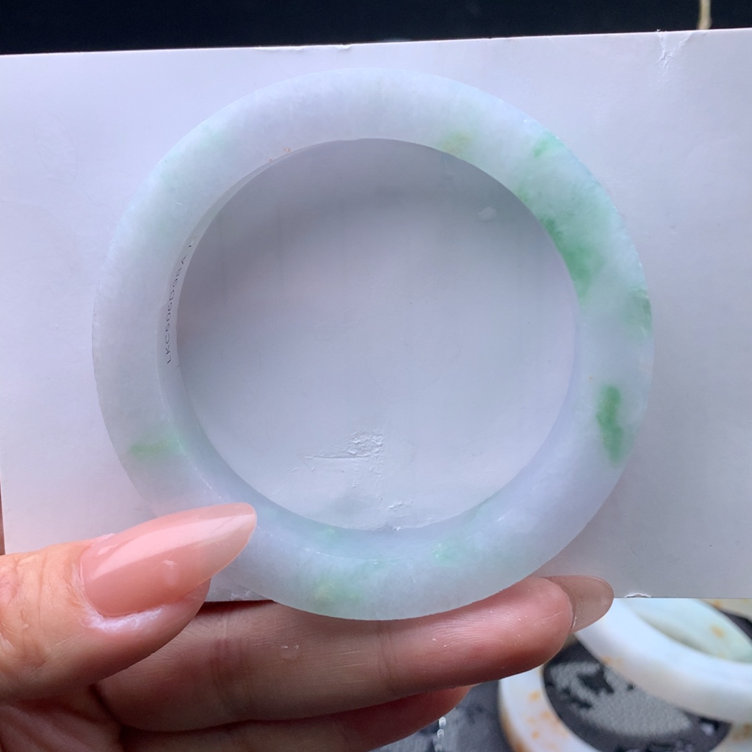 定制翡翠翡翠手镯未镶嵌飘花仙女镯57-60正