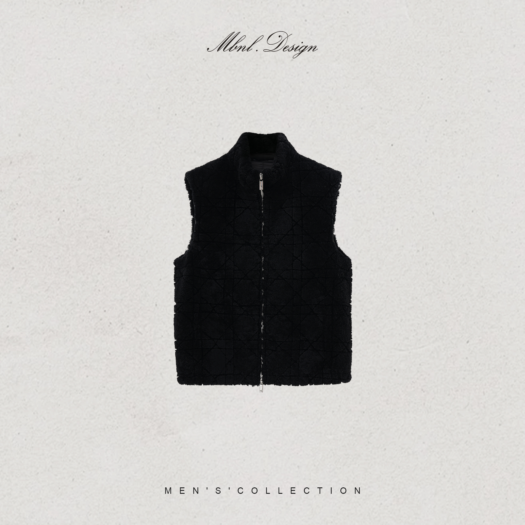 MBNL-F「D.R 皮毛一体」秦磊男装100羊毛皮双头拉链马甲LL-WMJ6019