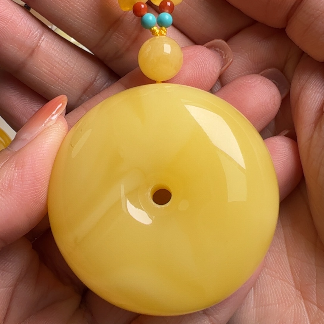 蜜蜡毛衣链未镶嵌无优化