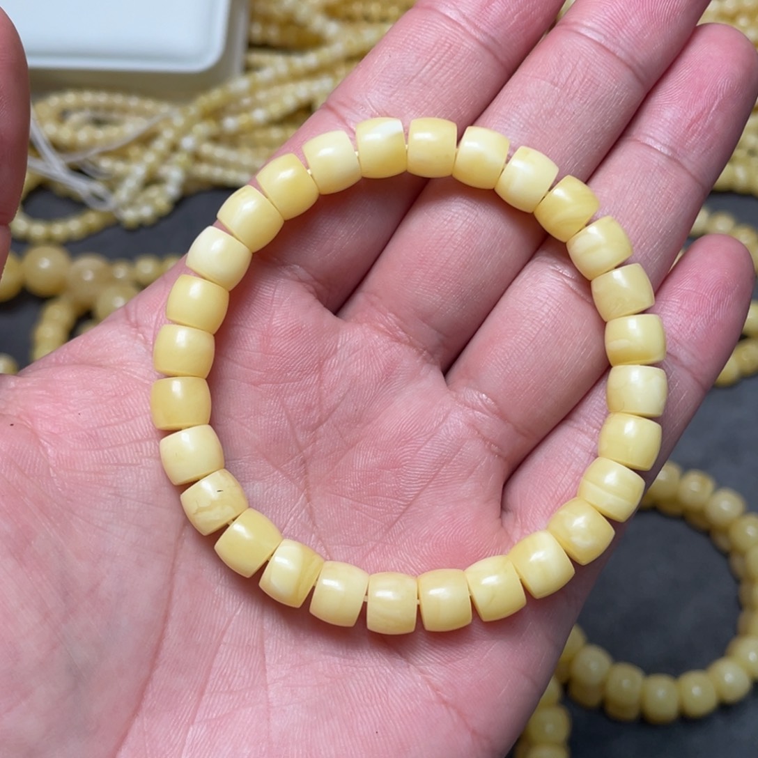 蜜蜡裸石未镶嵌蜜蜡手串8.3mm