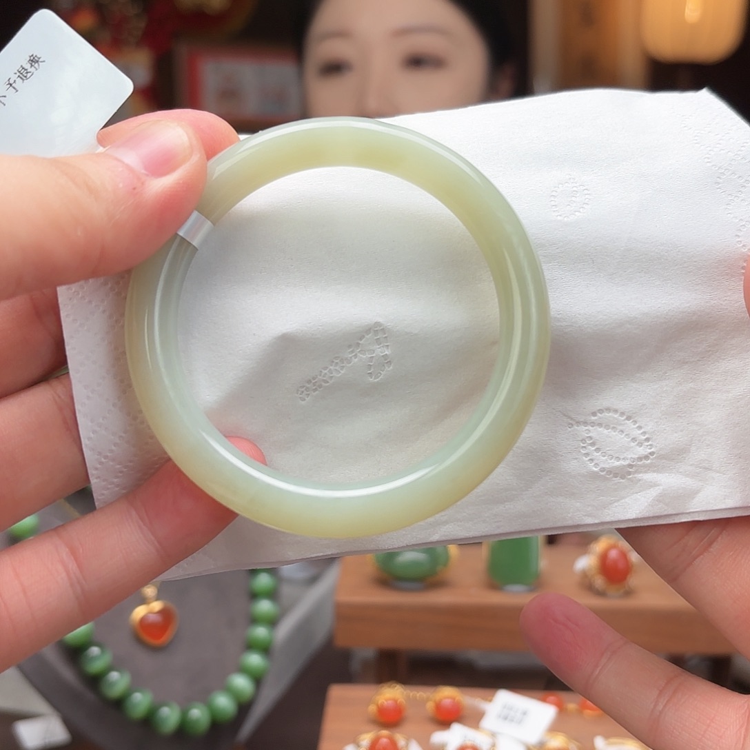 和田玉颈饰未镶嵌AA97手镯55.8mm