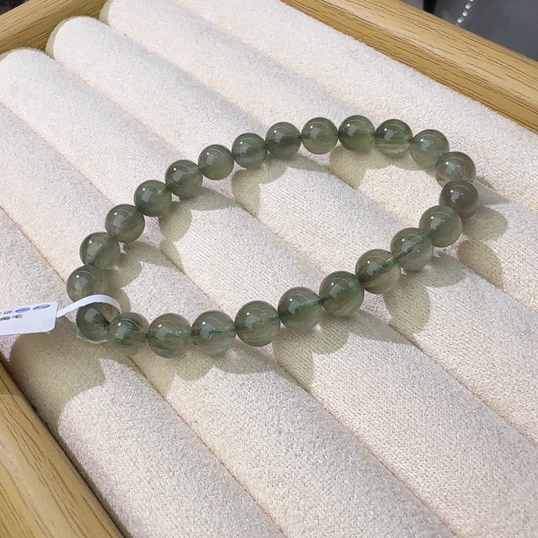 水晶手链未镶嵌绿兔毛8.2