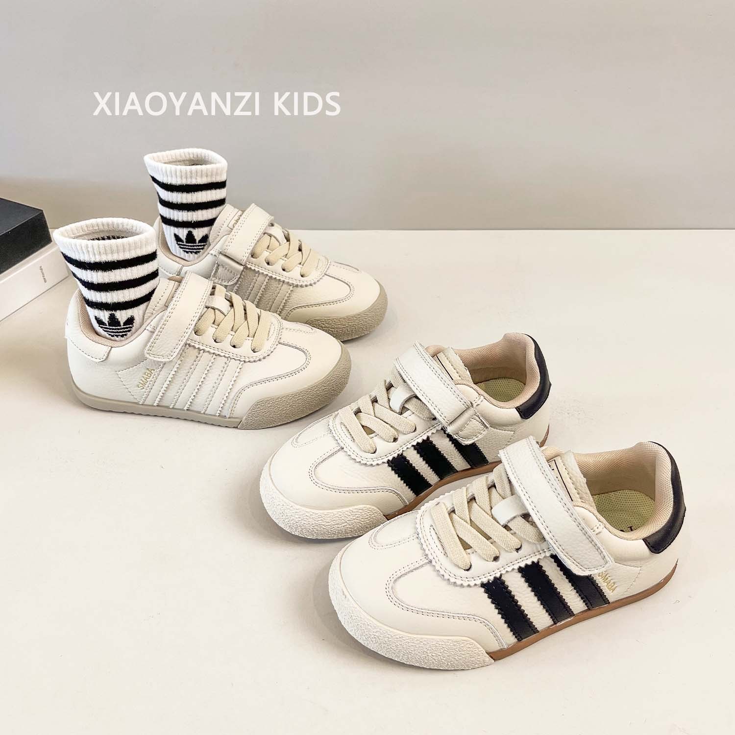 儿童ins风爆款板鞋2025新款德训鞋男童运动鞋中大童女童鞋小白鞋