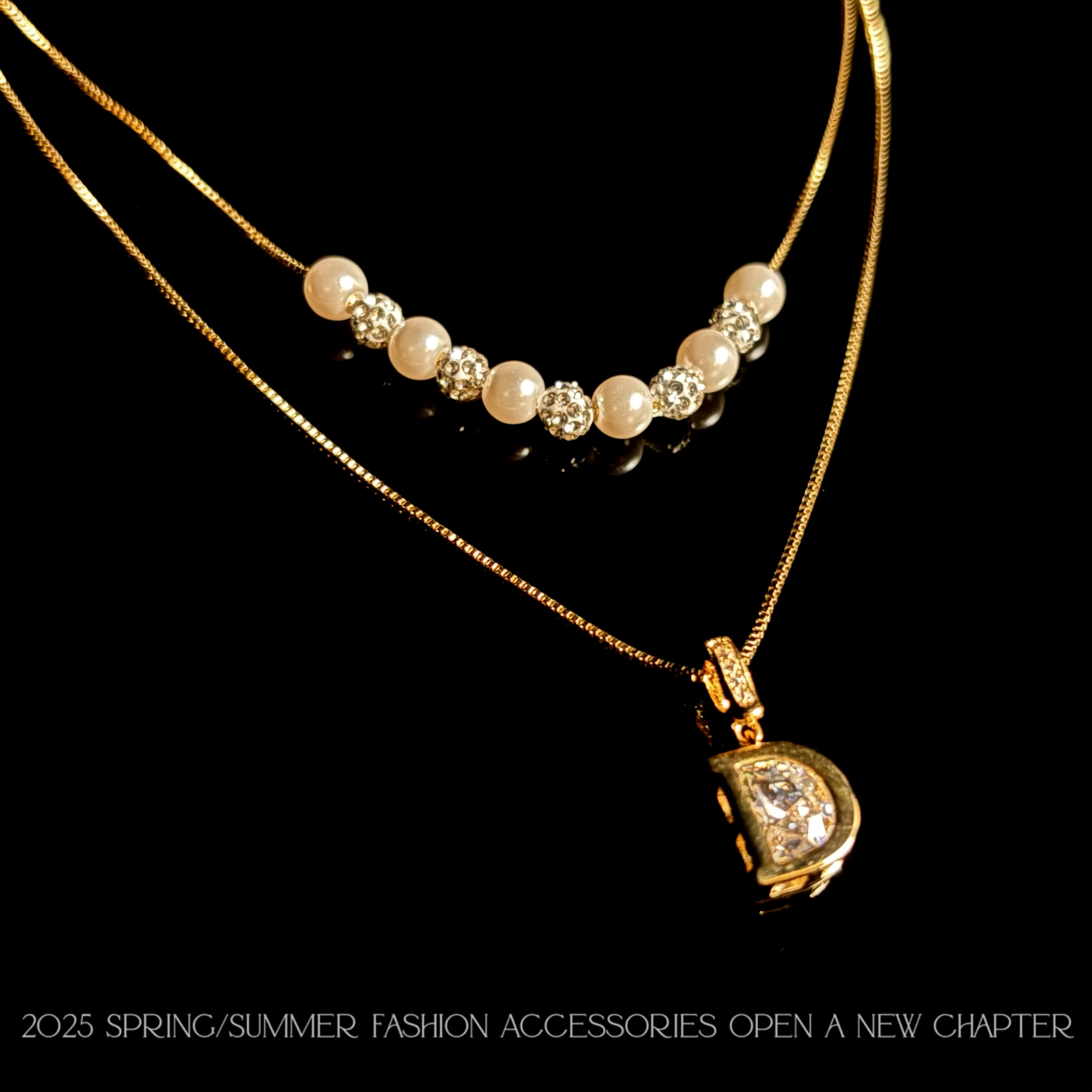 铜合金项链 镀k金 2025新款C6161【名字限定D】BABA BOX 项链