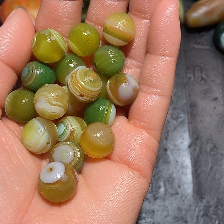 老***童玛瑙/玉髓合金颈饰