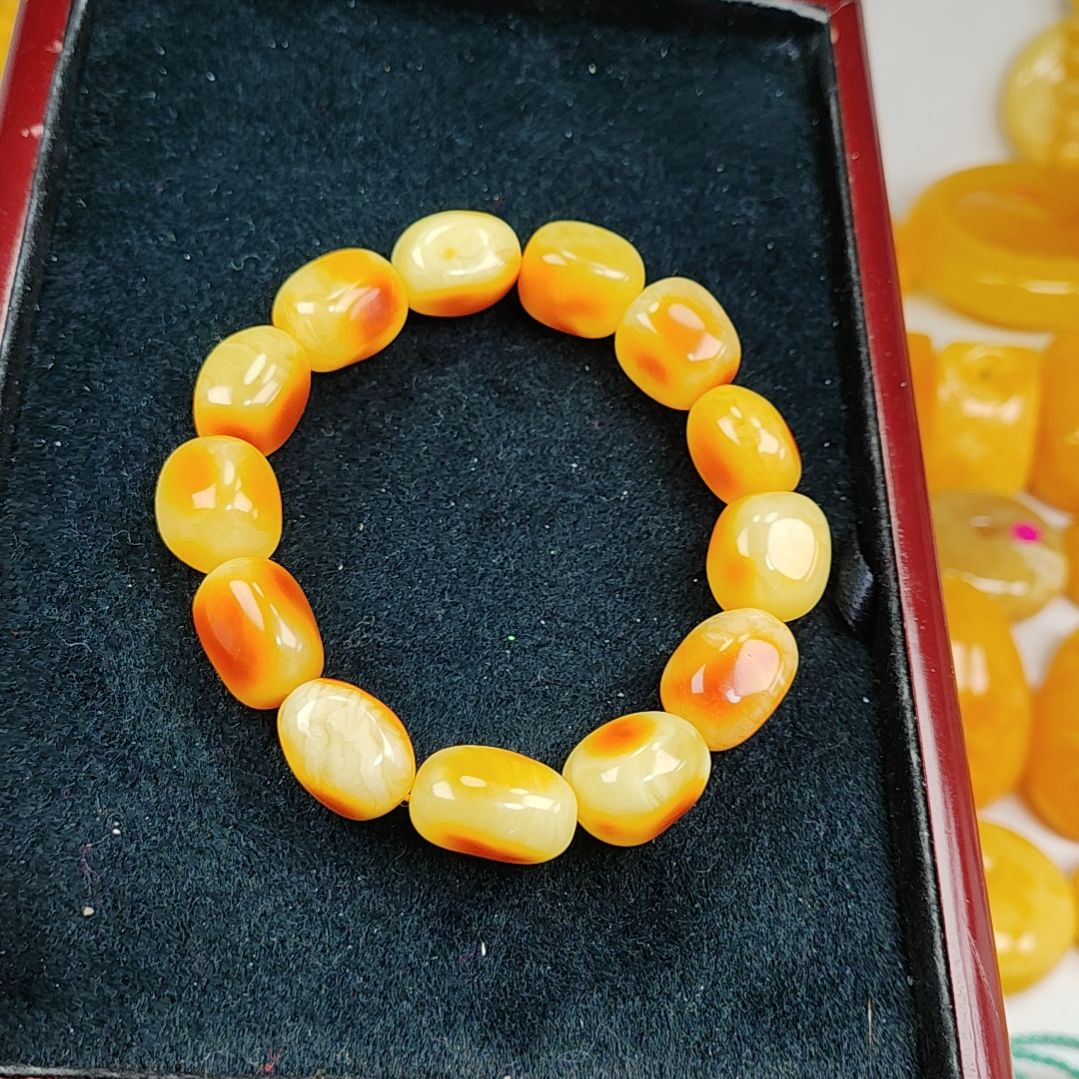 琥珀手串未镶嵌手串12