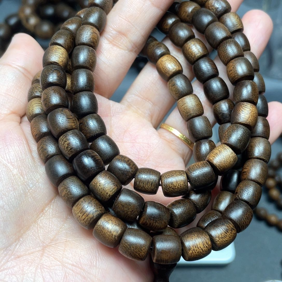 手串沉香木芽庄白棋0.8