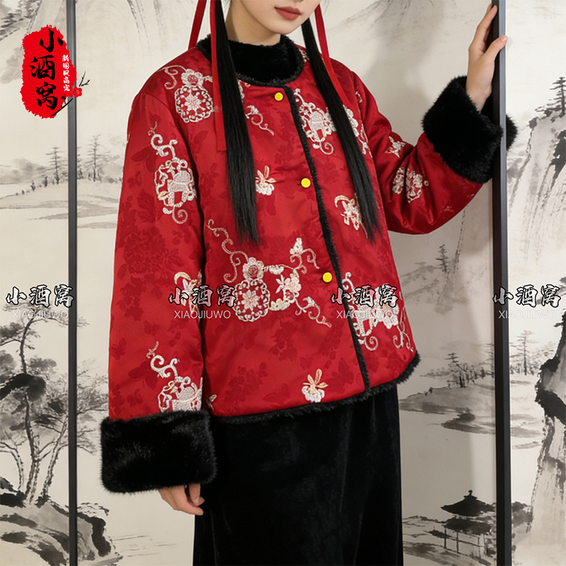 [红妆序-外套]小酒窝新国风 新中式时尚气质刺绣双面外套-60