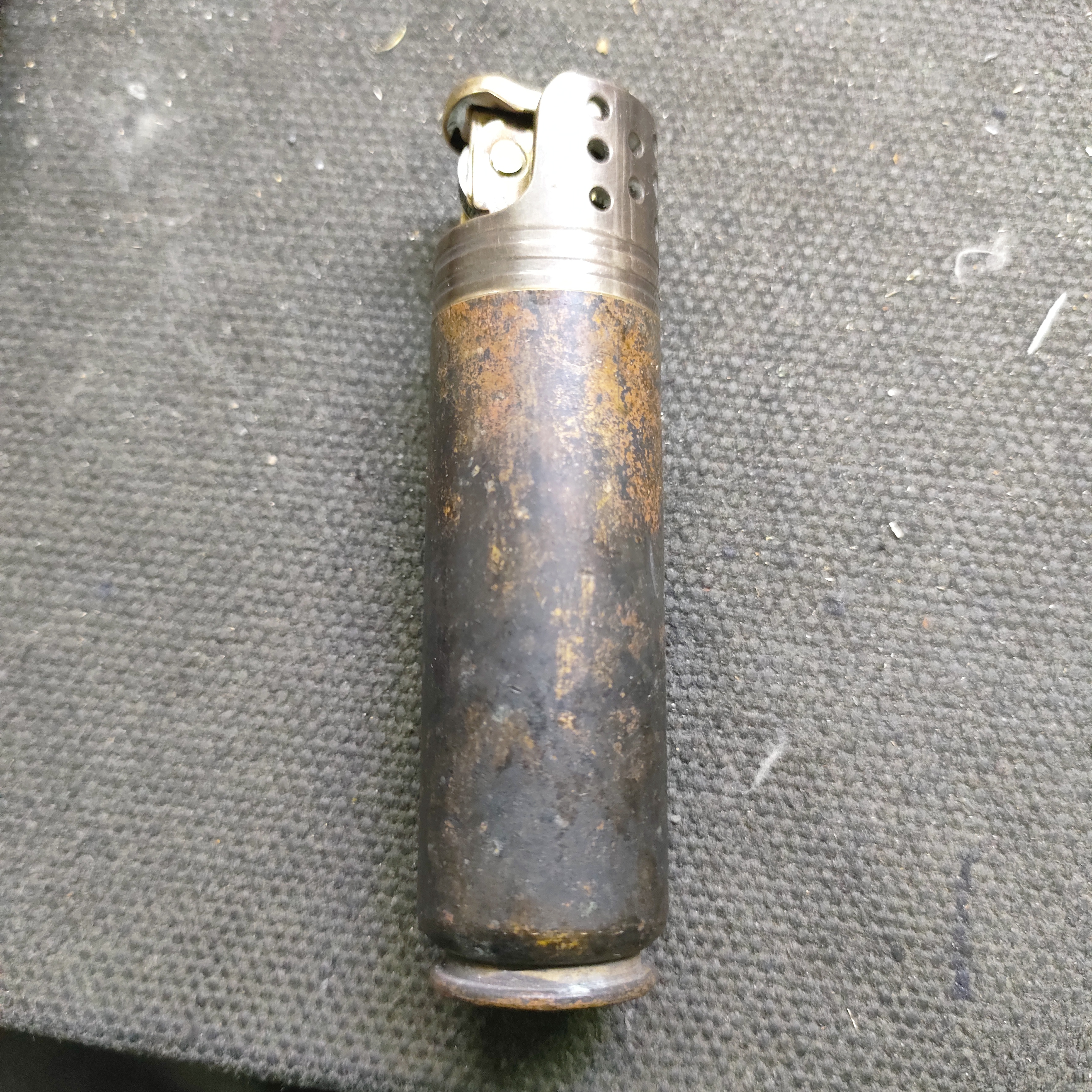 厄利孔带瑕疵弹壳打火机，手工制作打火机 煤油打火机