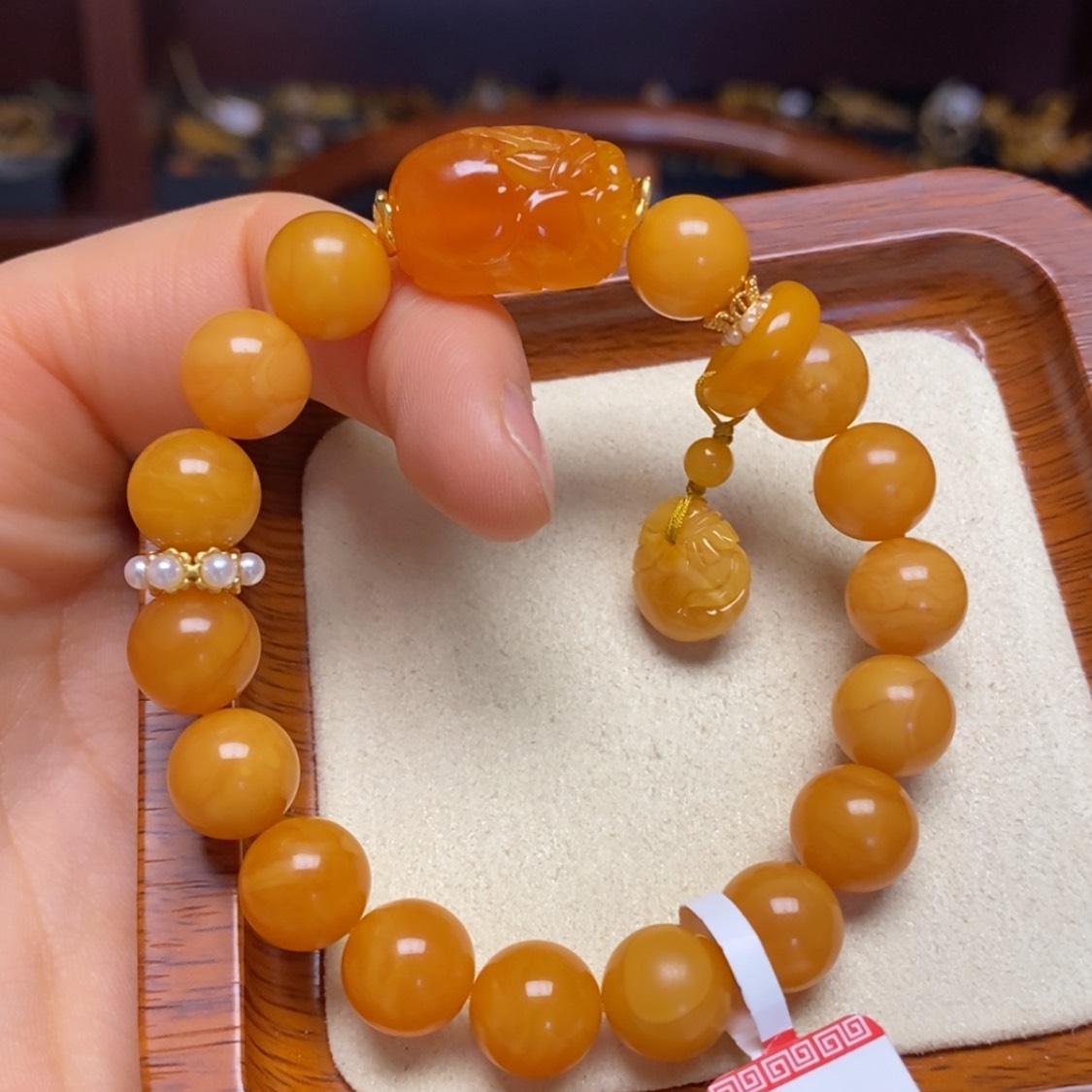 【闪购商品】蜜蜡手链未镶嵌手串