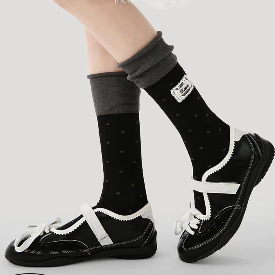 女生韩版潮袜四季堆堆袜