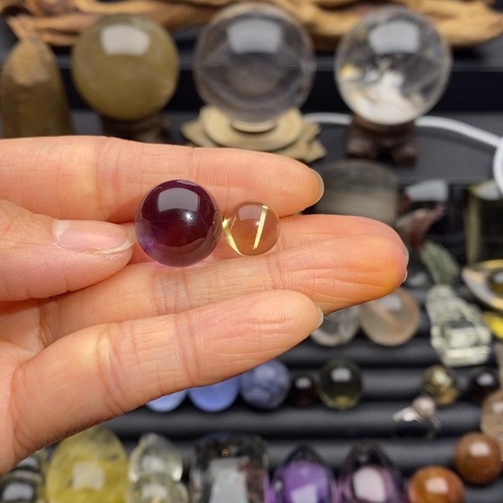 水晶紫水晶钛晶球未镶嵌m****?