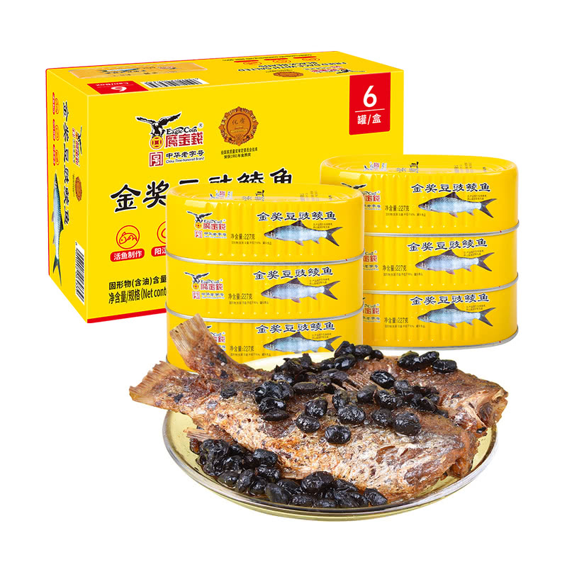 鹰金钱 金奖豆豉鲮鱼 227g*6