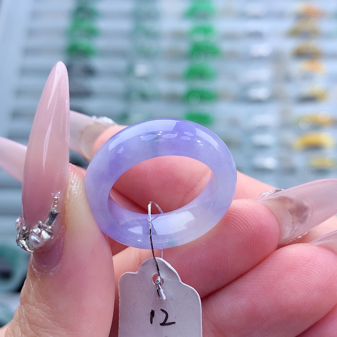 翡翠未镶嵌戒指天然