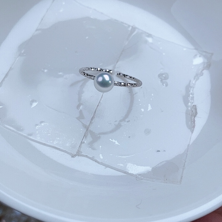 淡水珍珠戒指银S925镶嵌