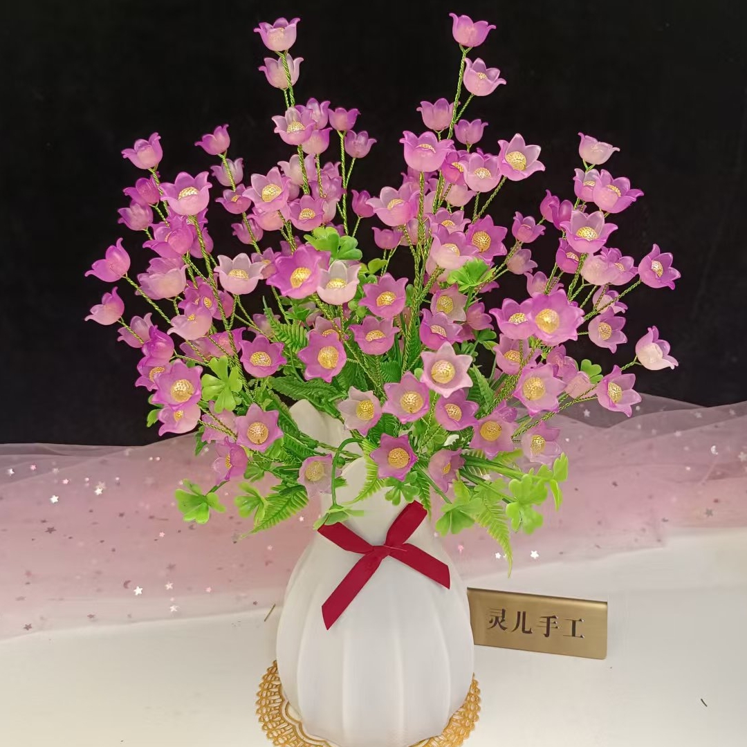 （双12特惠）【送花瓶】手工diy幸福花满园仿真花材料包制作新年