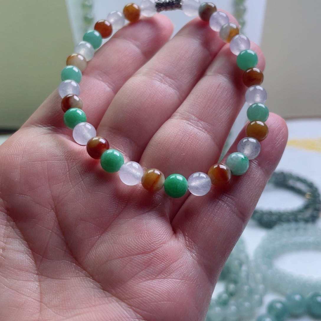 定制翡翠未镶嵌缅甸翡翠A货手串