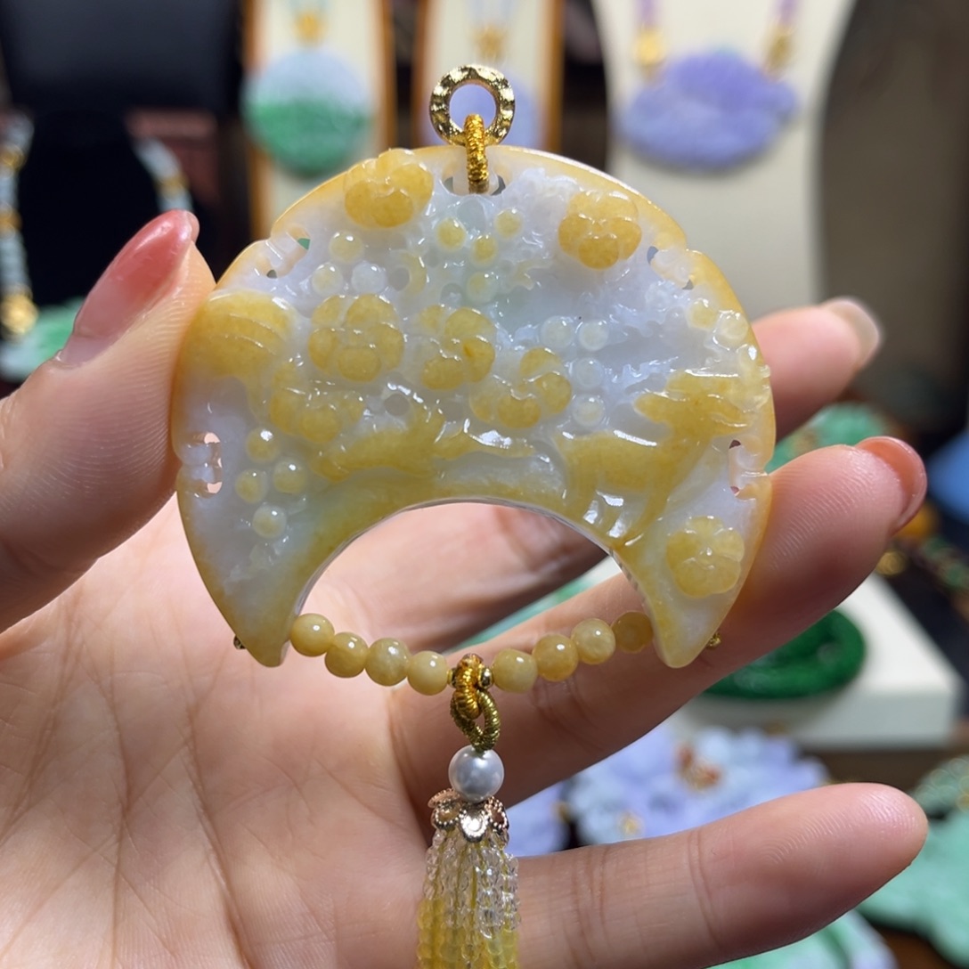 翡翠未镶嵌颈饰天然翡翠