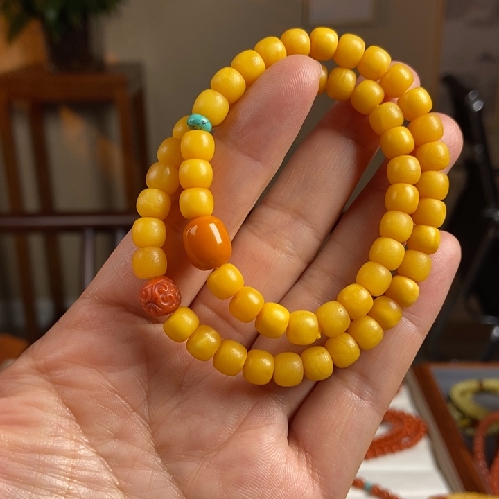 琥珀手链未镶嵌蜜蜡手串7