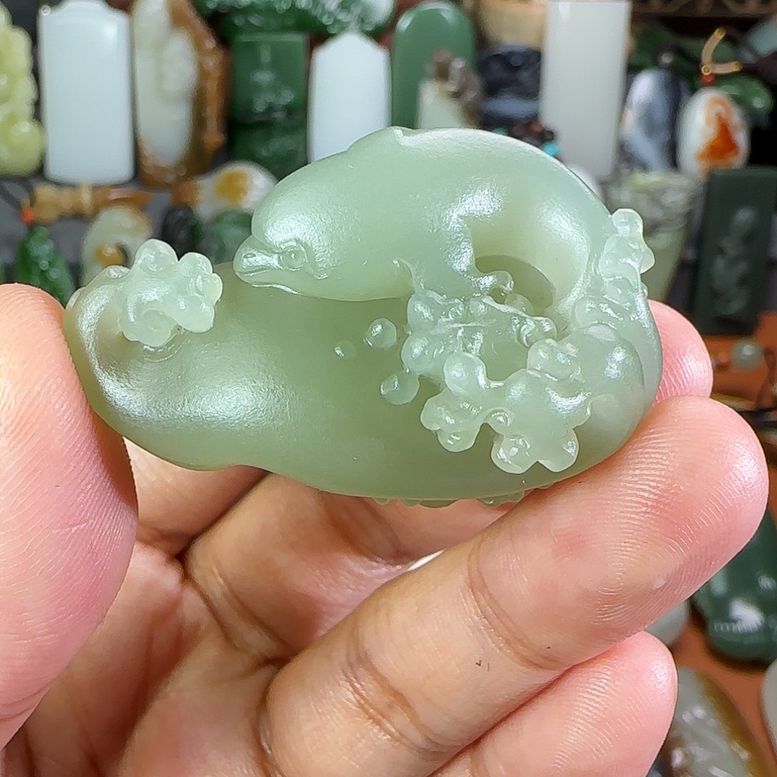 和田玉颈饰未镶嵌破****9