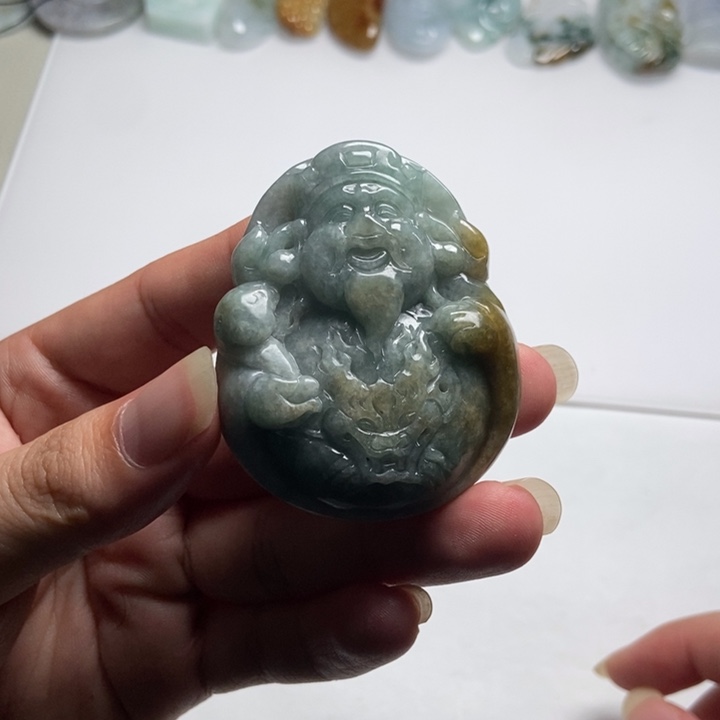 翡翠未镶嵌颈饰财爷14